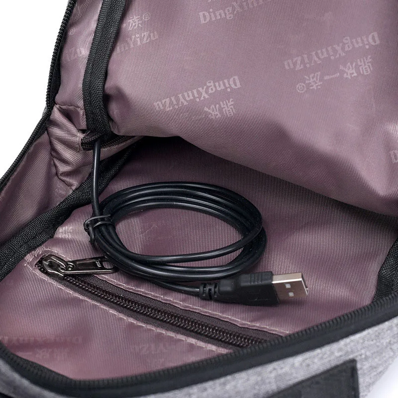 Men Women Backpack Anti Theft Teenager Canvas Chest Bag Large Casual USB Rechargeable Boy Single Shoulder Sac A Dos Homme BP0223 (2)