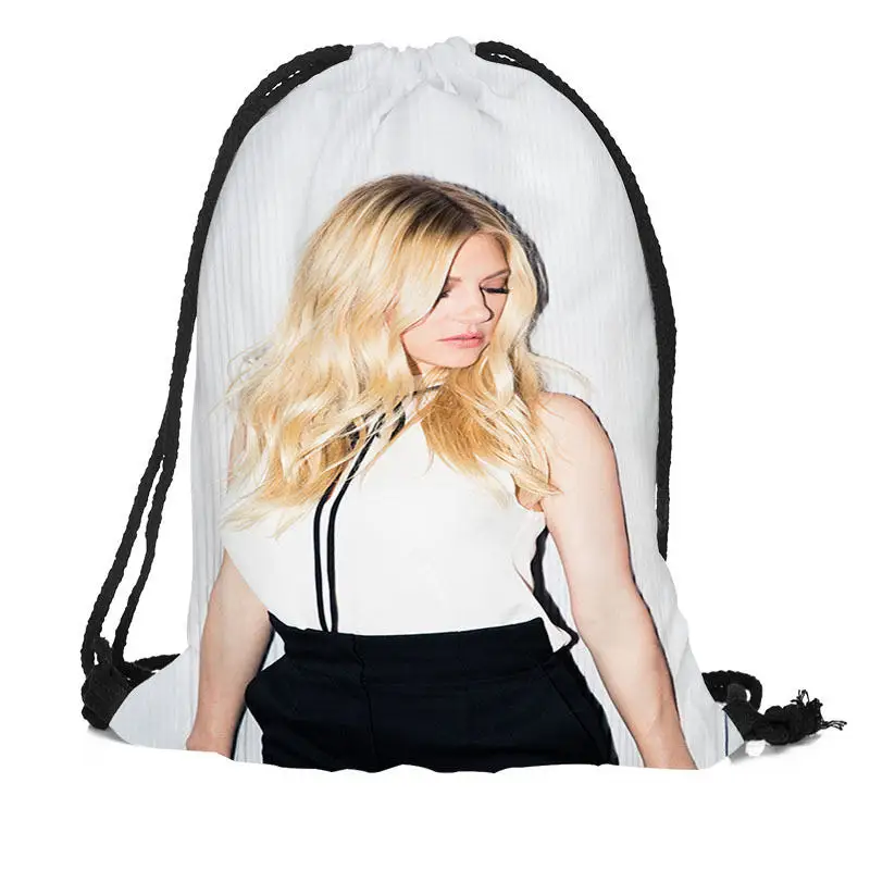 

New Fashion Custom Backpacks Katheryn Winnick Printed Drawstring Bags softback Women Girls School Backpack