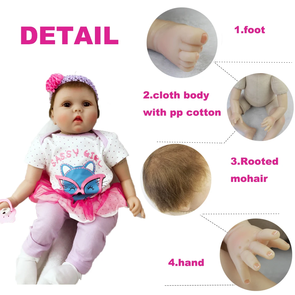 KEIUMI реалистичные куклы Reborn Babies 22 &quot55 см Силиконовая виниловая кукла для
