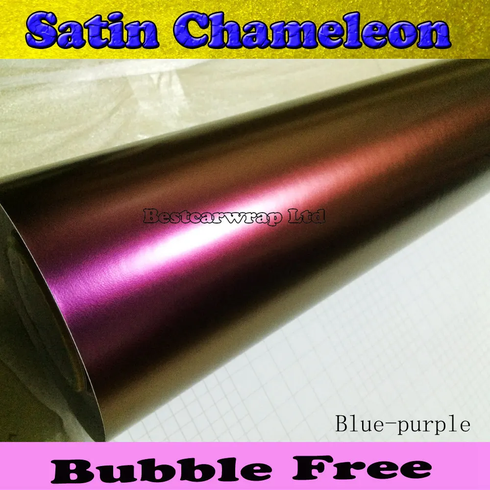 

Satin Matt Chameleon Vinyl Wrap Film Wine Red shift Car Wrapping Styling With Air Bubble Free PROTWRAPS size 1.52x30m/Roll