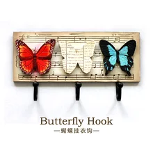 В сельской местности, украшения для домашней обстановки изогнутым наконечником крючок металла модные крючок с бабочкой