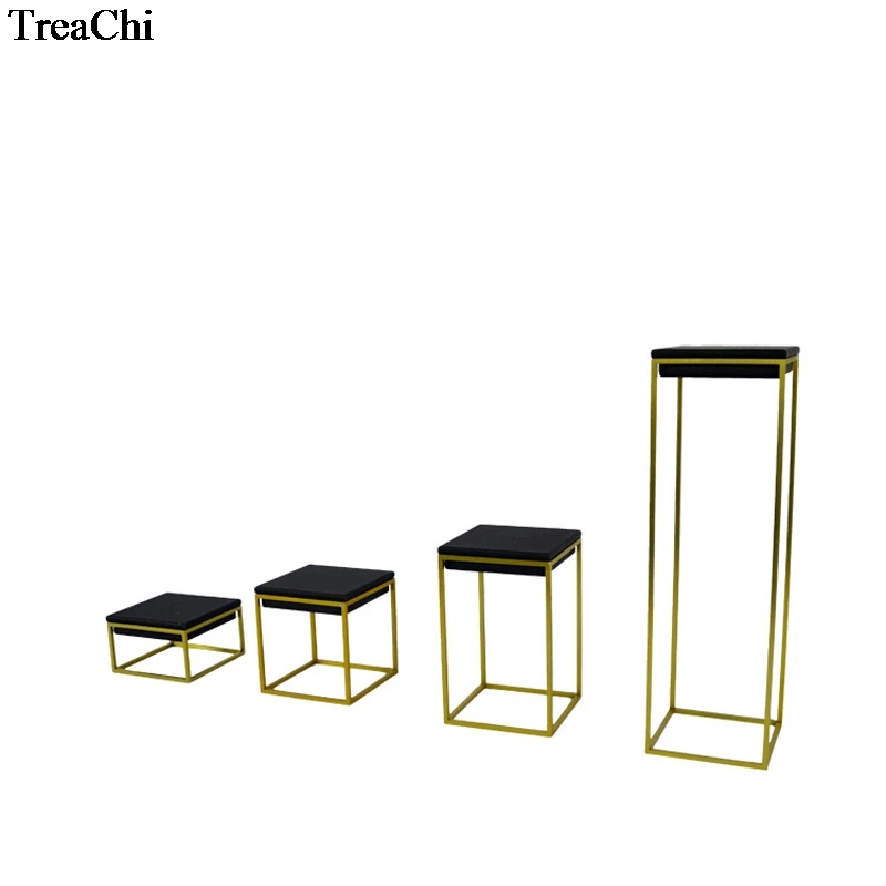 High End Stainless Steel Jewelry Display Showcase Black PU