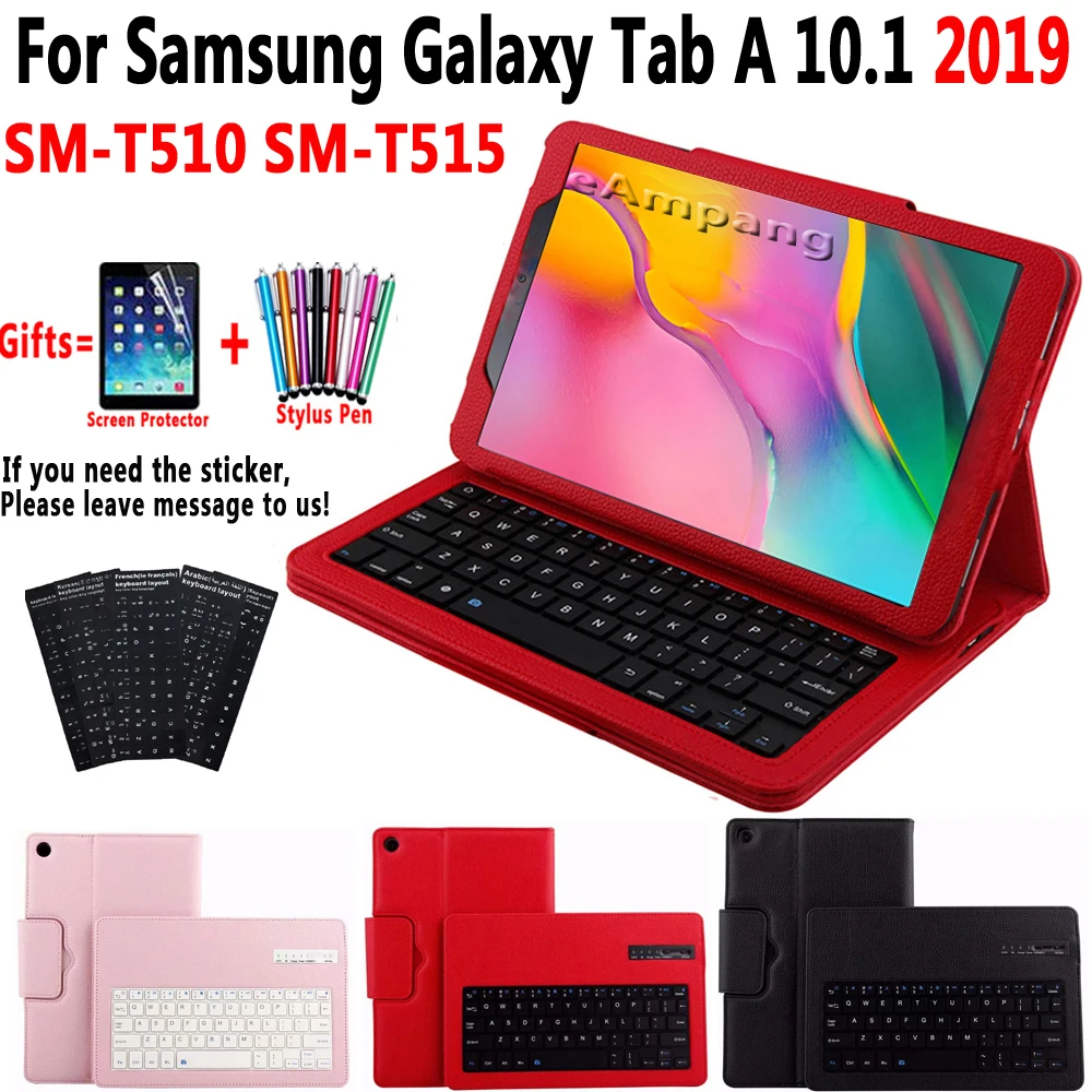 Отсоедините чехол для клавиатуры с Bluetooth Samsung Galaxy Tab A 10 1 2019 SM T510 T515 + пленка