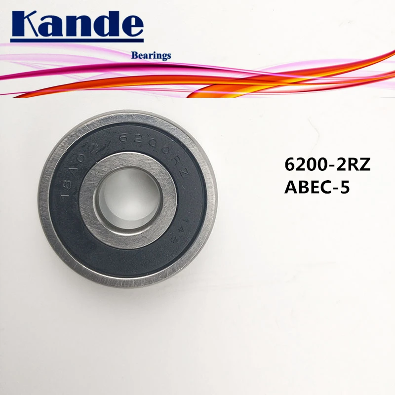 Kande 6200RS 10 шт. ABEC-5 6200 2RS Однорядный глубокий шаровой подшипник 10x30x9 мм 6200RZ