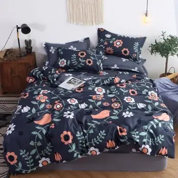 

Bedding Set Blue Euro Bedspread Luxury Duvet Cover Double Bed Sheets Linens Queen King Adult Bedclothes30