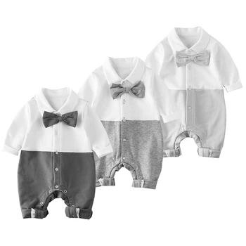 

Long Sleeve Baby Romper Cotton Bow gentleman Newborn Baby Clothes Spring Autumn Infant Girls Costume Toddler Boys Rompers