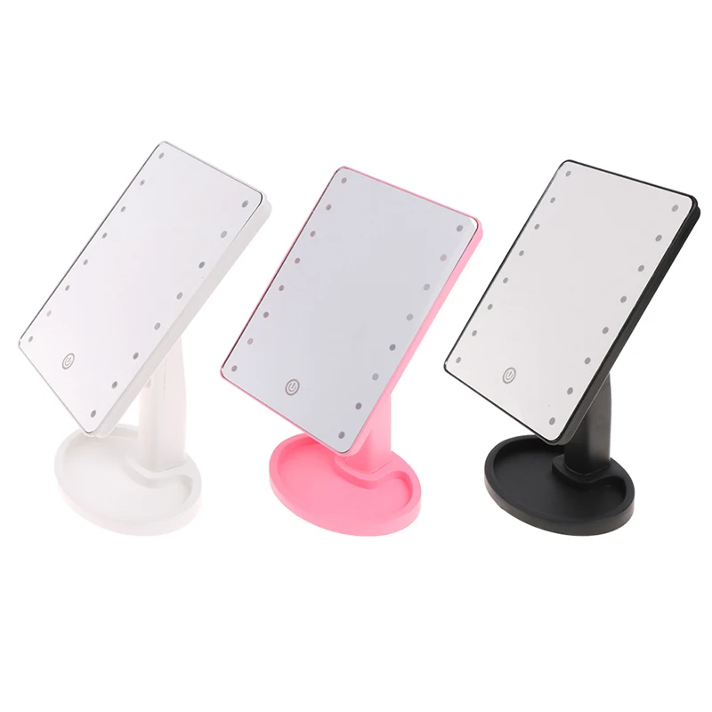 New 16LED Touch Screen Makeup Mirror Tabletop Cosmetic Vanity Light Up Mirror 3 Colors For Choose