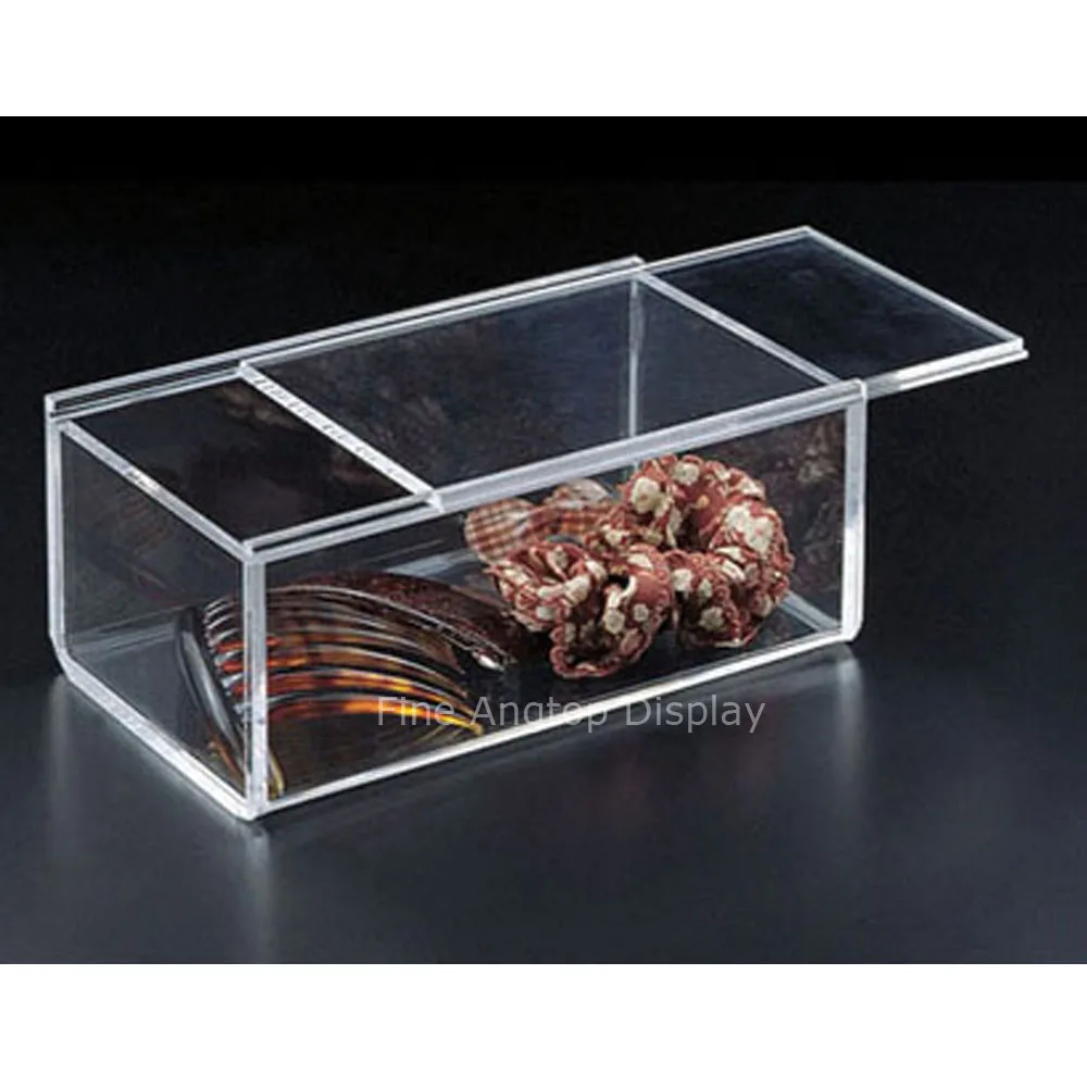 Clear Acrylic Jewelry Box Tabletop Home Decoration Gift Box With Sliding Lid acrylic jewelry holder standing display bar solid retail display for bracelets hair ties home vanity