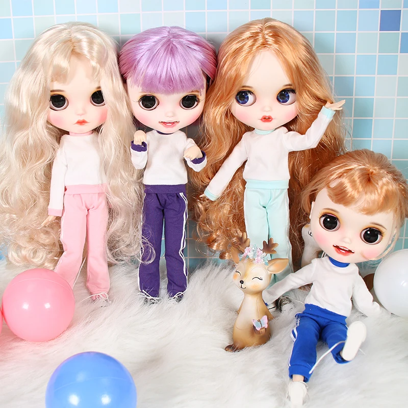 

Clothes for 1/6 Blyth icy doll Cute sportswear four colors girl gift ICY BJD toy