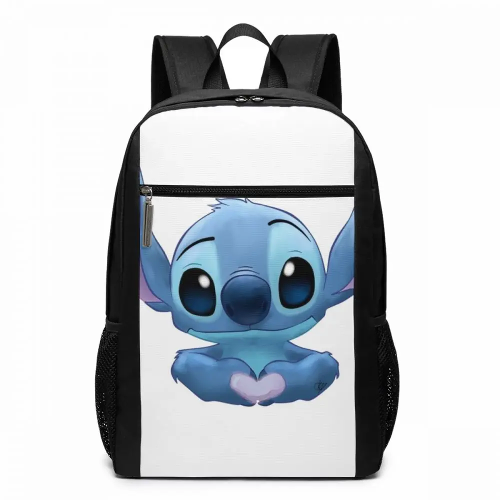

Stitch Backpack Stitch Heart Backpacks Trend Street Bag Student Multifunction High quality Man - Woman Print Bags