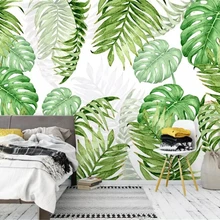 Beibehang papel де parede индивидуальные фотообои Современные ручная роспись тропические растения и листья обои для стен 3 d