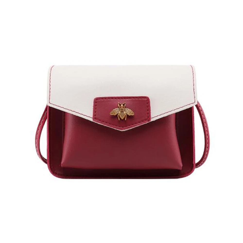 

2019 New Small Bee Square Bag Ladies Fashion Handbag Retro Single Shoulder bag Messenger bag Mobile Phone Packet for girl wemen