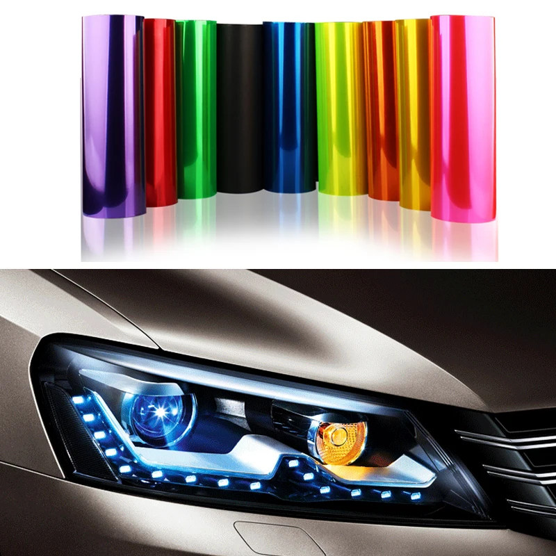 

Vinyl Car Headlight Stickers 30cm*200cm Color Change Multiple Color Fog Light Tail Light Film Car Stickers