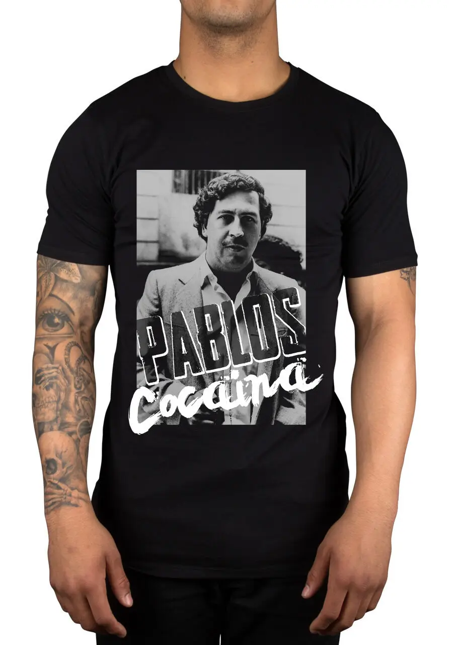 Pablos Cocaina/графическая футболка с рисунком Пабло Эскобара деньги наркотики
