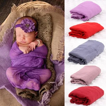 

Newborn Receiving Blankets Wrapping Towels Baby Photography Props Accessories 160*70CM Bed Wrap Shawl Scarf Infant Sleeping Bag