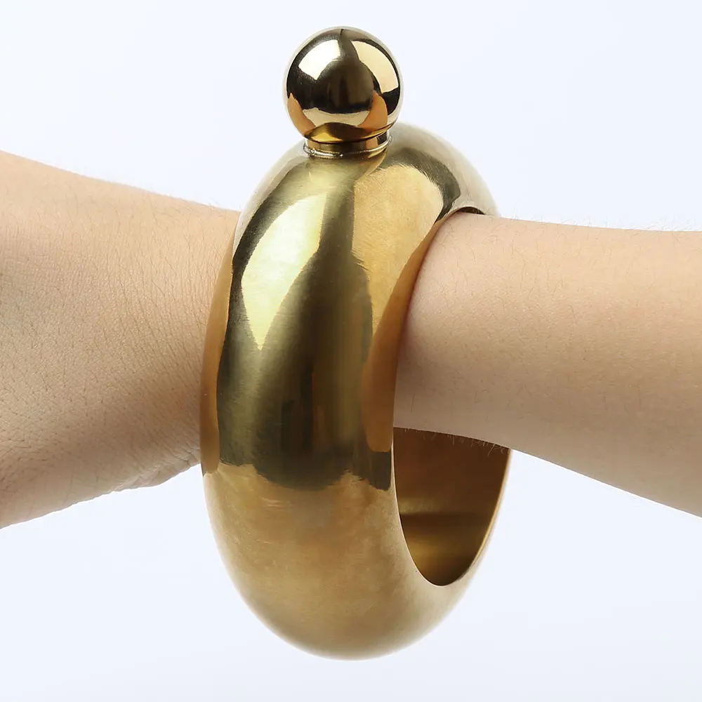 Hip Flask Класс Портативный браслет из нержавеющей стали Открытый бутылки вина для