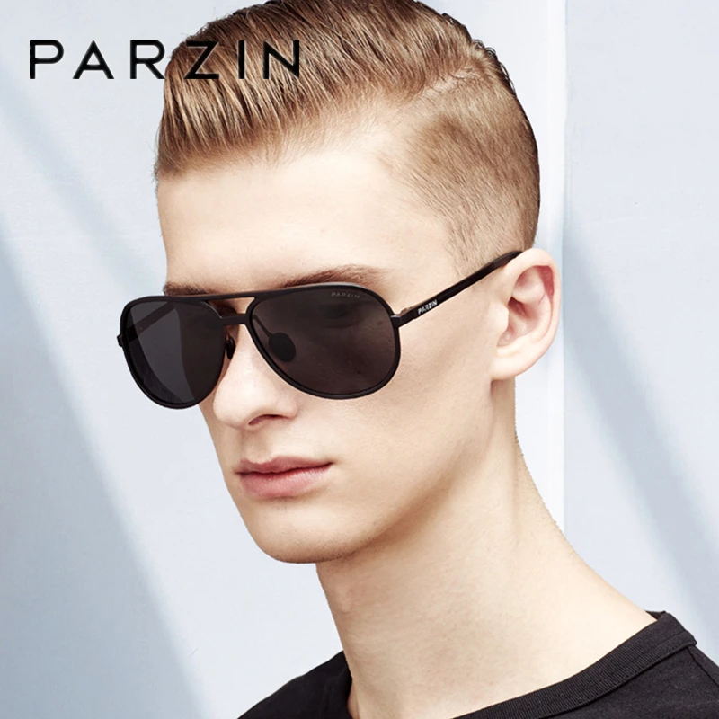 

PARZIN Men Pilot Sunglasses Top Quality Polarized Aluminum magnesium Frame Driving Sun Glasses For Men Eyewear Accessories 8017