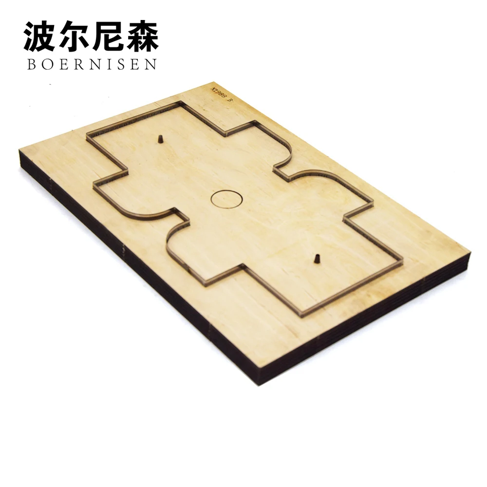 BOERNISEN custom leather laser punching mould, Japanese steel blade PVC/EVA plate cutting mould, card bag leather cutting mould