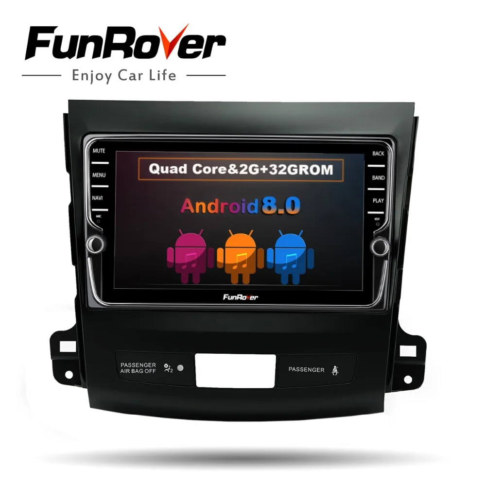 

Funrover IPS 8" Android 8.0 Car dvd GPS Player Navi stereo for Mitsubishi Outlander 2006-2014 Auto Radio Multimedia WIFI audio