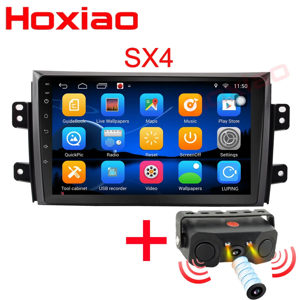 

2 DIN Car Android Radio multimedia Player For Suzuki SX4 2006-2013 Quad Core 9" 1024*600 Bluetooth 2 Din Car DVD GPS Navigation