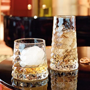 

Creative gems shape cup Lead-free glass whiskey cup heat-resistant glass cup Large Capacity Beer Wine Glass Bar Hotel Glasswar