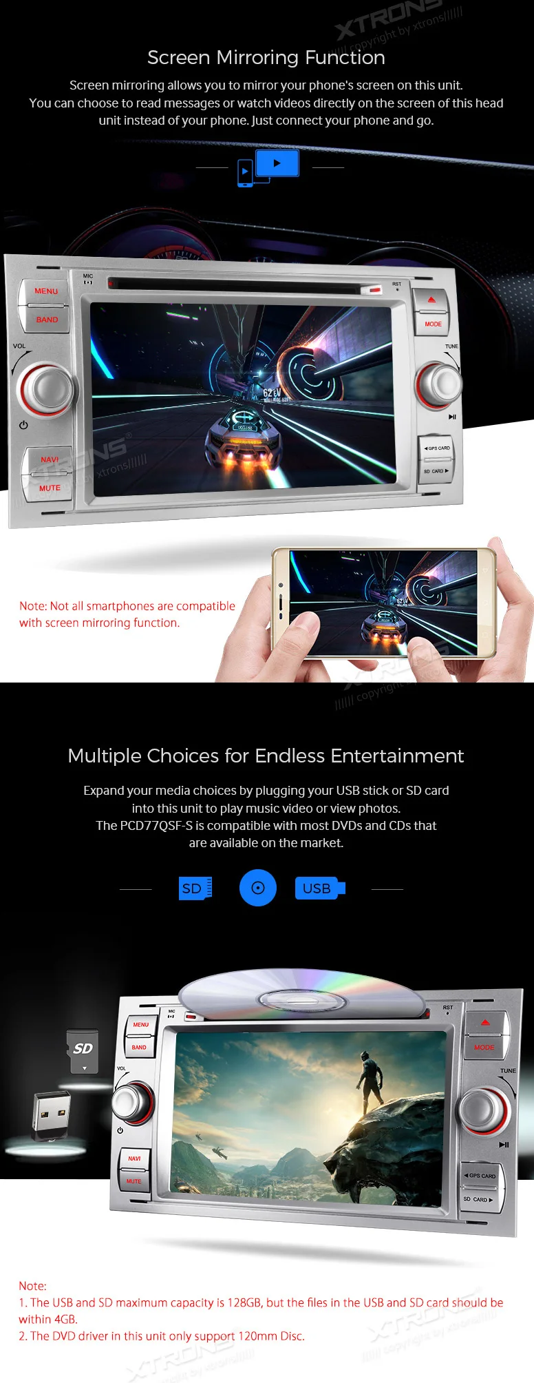 Discount 7" HD Android 7.1 Digital Multi Touch Screen Car DVD Player GPS for Ford Focus II C-Max S-Max Kuga Fusion Tramsit Fiesta 7