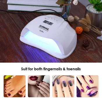 

54W UV LED Nail Lamp Professional Sunlight Nail Gail Dryer Machine Fingernails Toenails Curing Equipment Nail Art Tool EU Plug