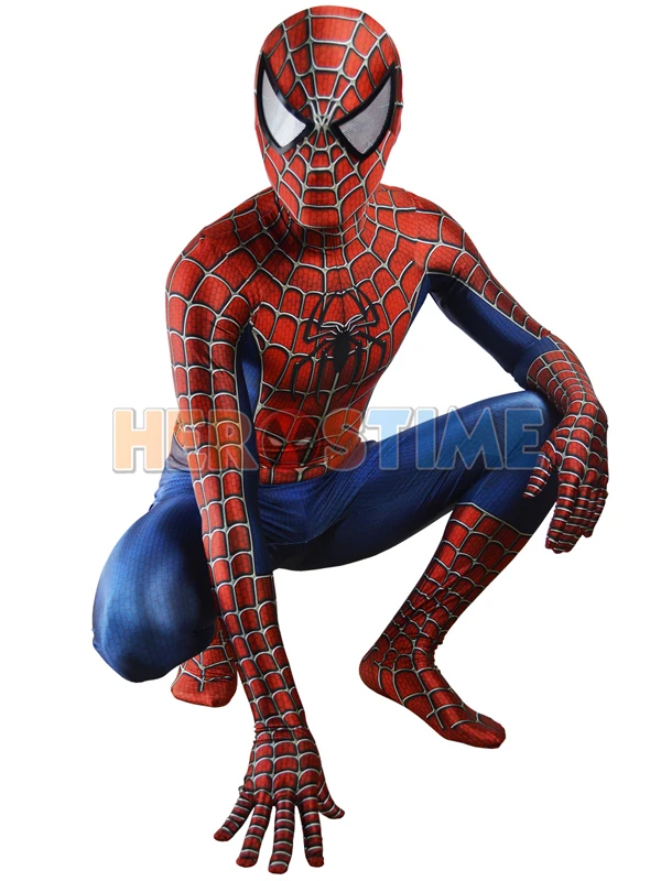 

Raimi Spiderman Costume 3D Printed Kids/Adult Lycra Spandex Spider-man Costume For Halloween Cosplay Zentai Suit Free Shipping