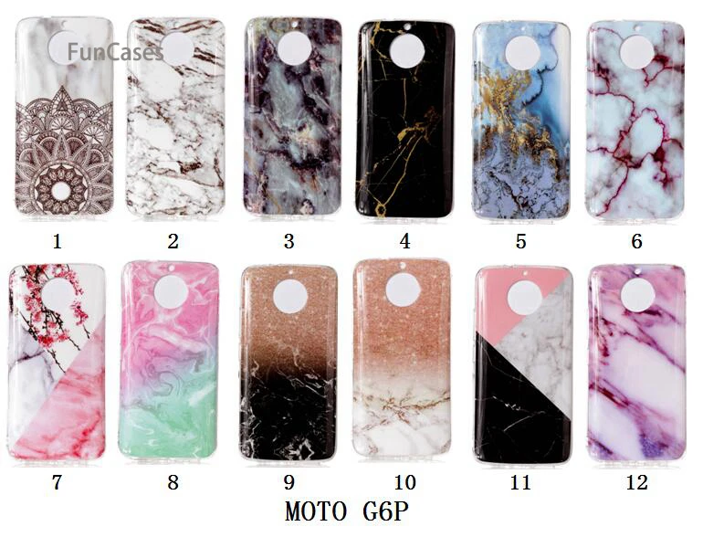 Узор чехол iphone мобильного телефона Moto G6 плюс мягкий ТПУ для Capinha Мрамор мобильный