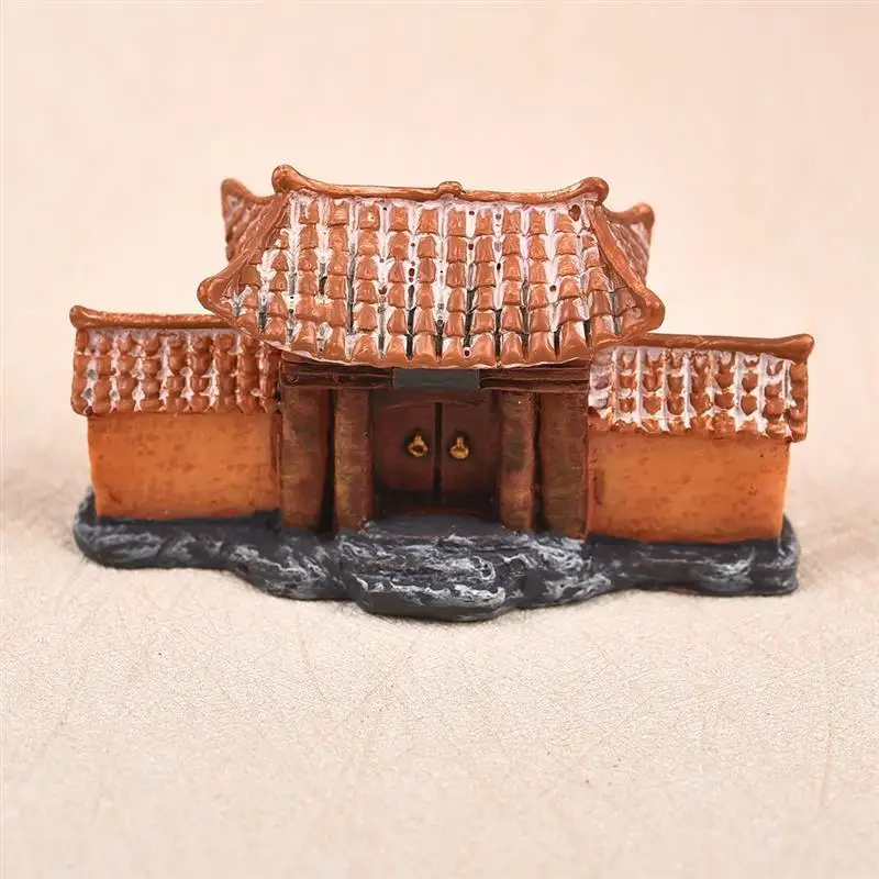 Goedkoop Mini Oude Huis Archway Oude Stad Gate Hars Ornamenten Mos Micro Landschap Fairy Garden Decoratie 4 Stijl