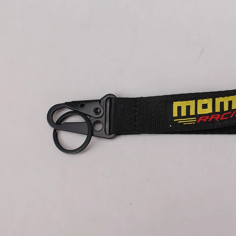 

New Model MOMO JDM Bride Style TRD Tow Straps Material Smooth Surface Car Key Ring Chain Car Interior Keychain