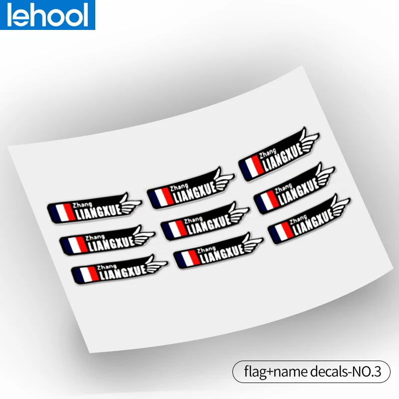 2018 style Custom unique name national flag stickers for road bike
