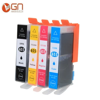 

GN 655XL For HP655 Refillable Ink Cartridge For Deskjet 3525 4615 4625 5525 6525 Printers Ink With Chips
