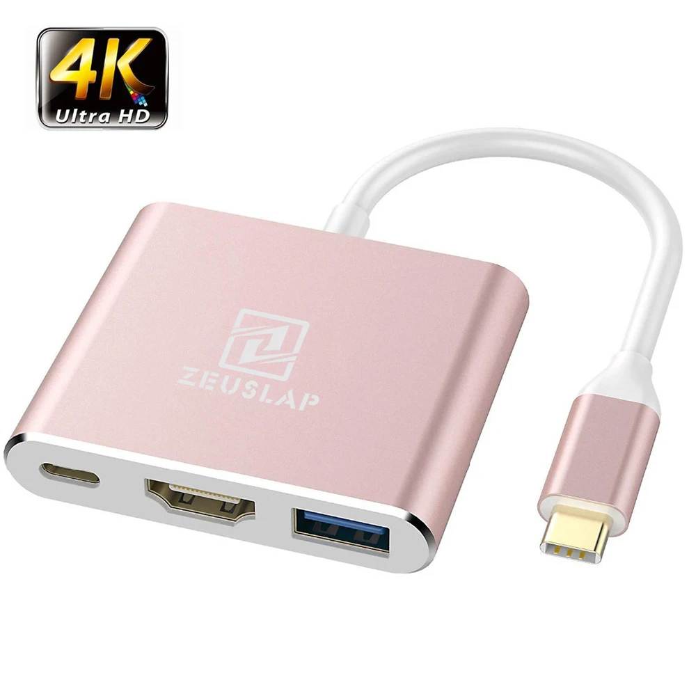 USB концентратор ZEUSLAP TYPE C с HDMI 3 0 адаптер типа для Macbook Pro/Air Thunderbolt 4K док