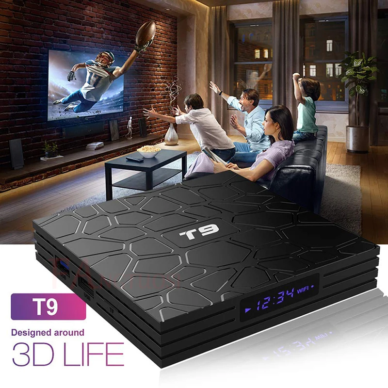 FANGTUOSI T9 TV Box Android 8,1 4 GB 32 GB 64 GB Smart TV Rockchip RK3328 1080 p H.265 4 K Google Netflix, Youtube reproductor de medios - 6