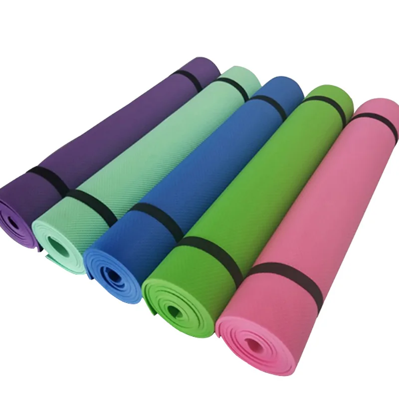 183*61 см* 4 мм коврик для йоги нескользящий EVA пена коврик для йоги влагостойкий спальный матрас коврик для пилатеса фитнес-тренировки похудение