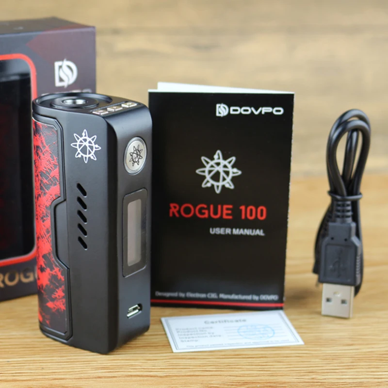 

Original DOVPO Rogue 100W Box mod vape e cigarette mod fit 18650 and 26650 battery for vape Electronic cigarette