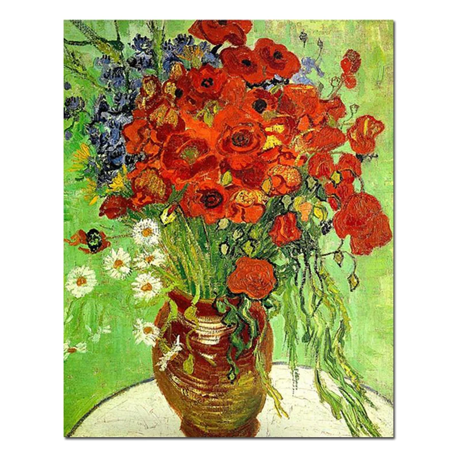 Flower 5D DIY Diamond Painting Bedroom Dining Room Classical flower Embroidery Mosaic Drill Cross Stitch Home Decor | Дом и сад