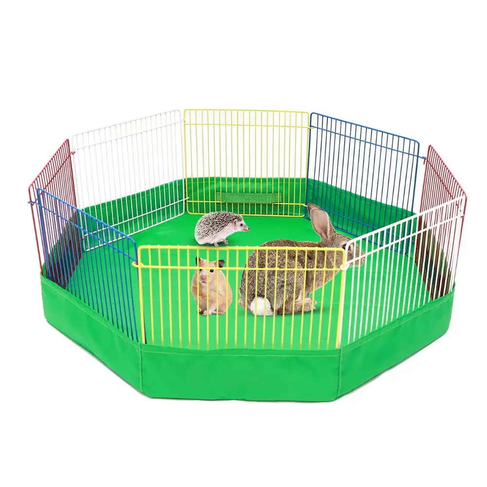 8 Panel Foldable font b Pet b font Dogs Cats Fence Small Animal Cage Indoor Portable