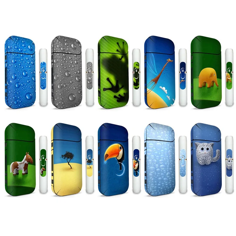 

10 Types Printing E-cigarette skin,For 3M Adhesive FOR IQOS Sticker 2.4 Plus
