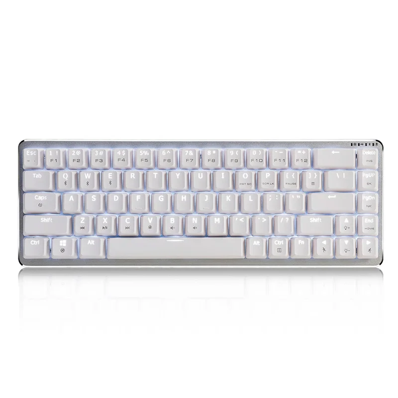  Ajazz Zinc wireless keyboard cherry switch aluminum plate 68 keys mechanical gaming keyboard white 