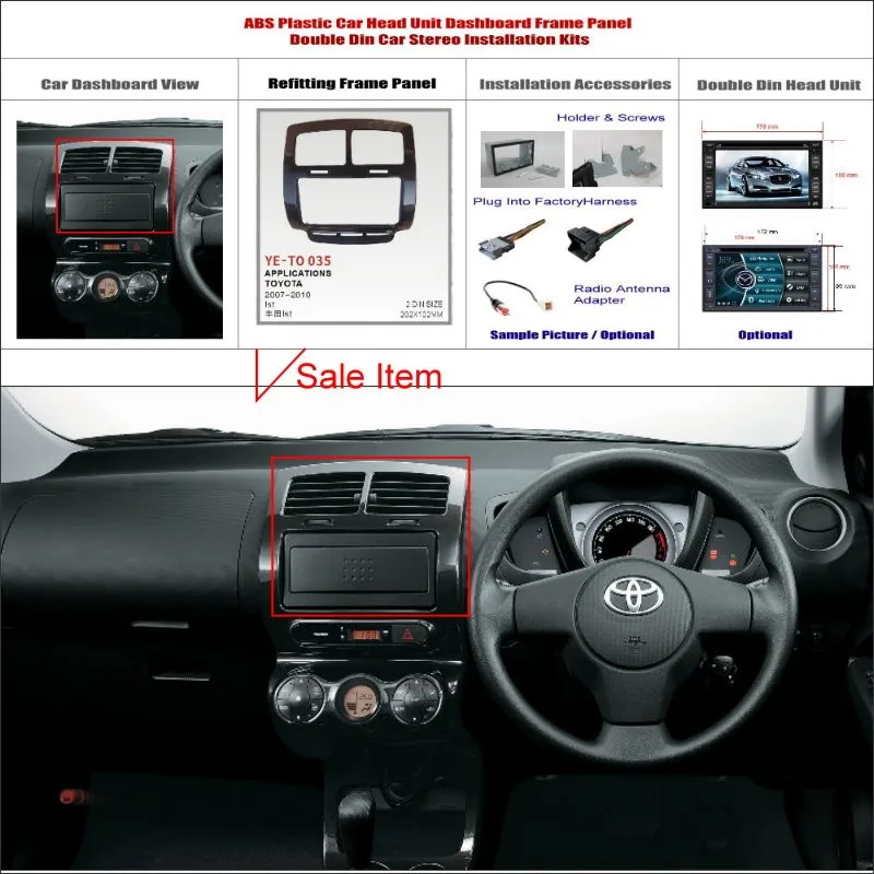 Liislee 2 DIN рамка Панель фасции для Toyota lst Urban Cruiser Aftermarket автомобилей стерео радио dvd-плеер gps Navi Установка