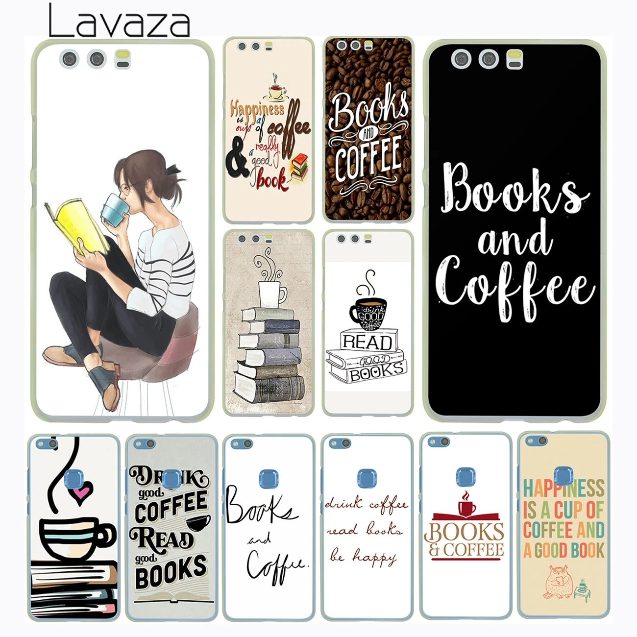 

Lavaza Books And Coffee Inverted Mck Print Case for Huawei P30 P20 P10 P9 Plus P8 Lite Mini 2017 2016 P smart Z 2019