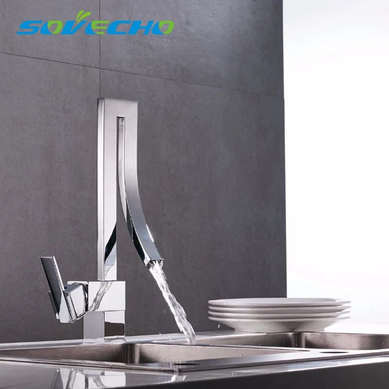 

Free Shipping Hot Selling Design Single Handle Waterfall Chrome Basin Faucet Tap Hot Cold Bathroom Faucet Mixer x9905
