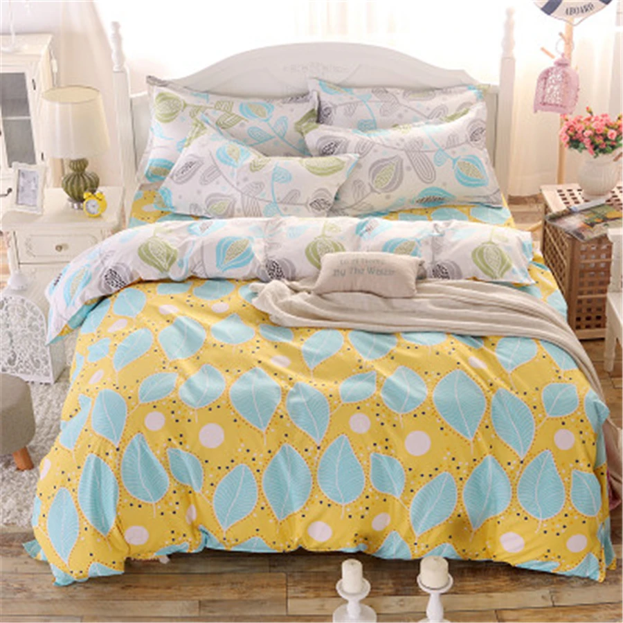 Cartoon Bedding Set Queen King Size Quilt Duvet Cover Set Bed Sheet Linen Pillowcases Bedclothes