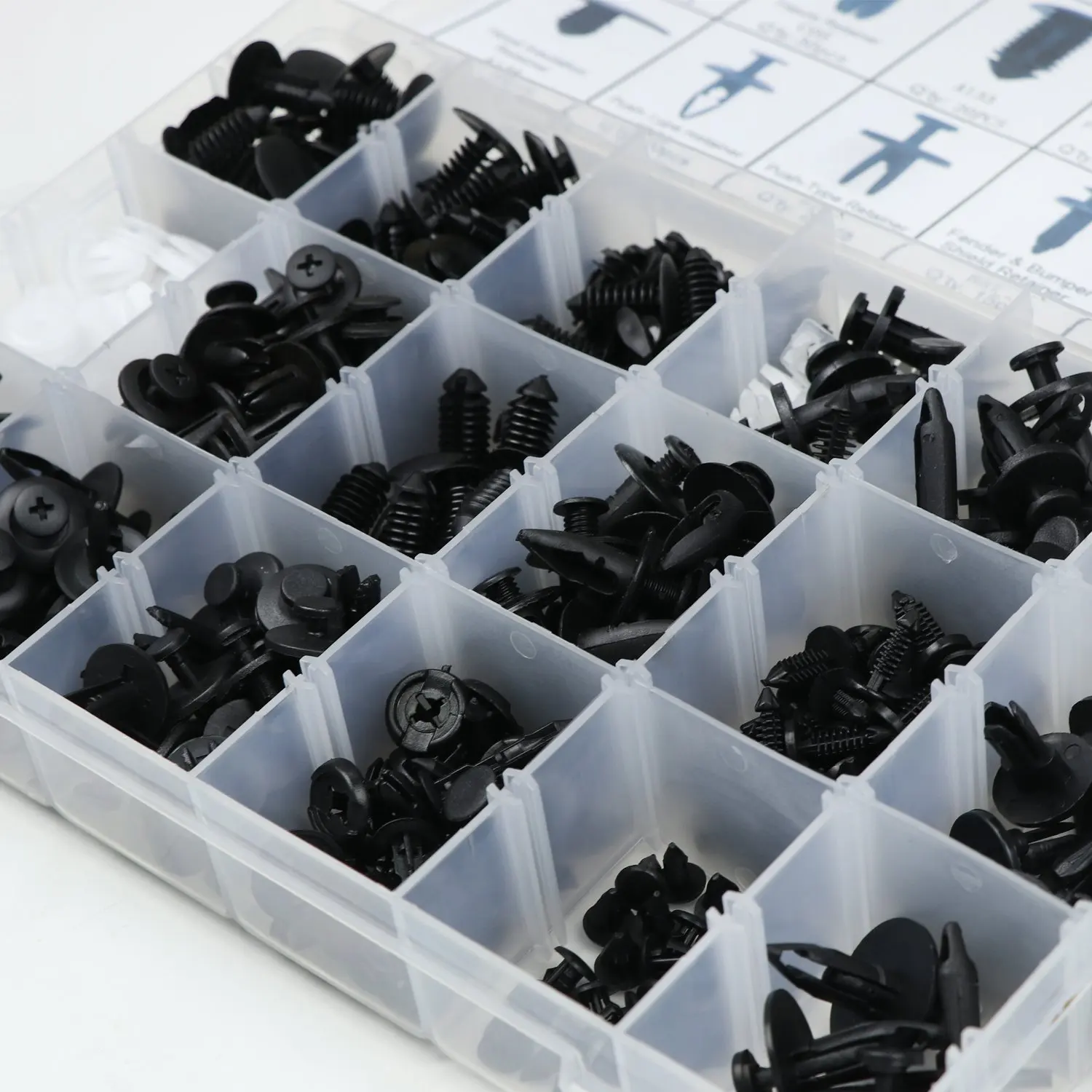 18most Popular Sizes 415pcs Plastic Car Styling Push Retainer Clips Kit