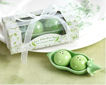 

Hot Selling Two Peas in a Pod - Ceramic Salt & Pepper Shakers in Ivy Print Gift Box -100 sets =200 pcs in a pack