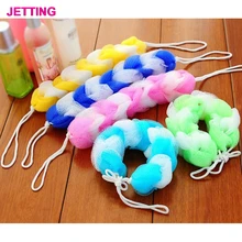 Очищающая сетка для тела губка для мытья душа щетка для ванны люфа цветок ванна мяч ванны крутая щетка для ремней полотенец для сантехники