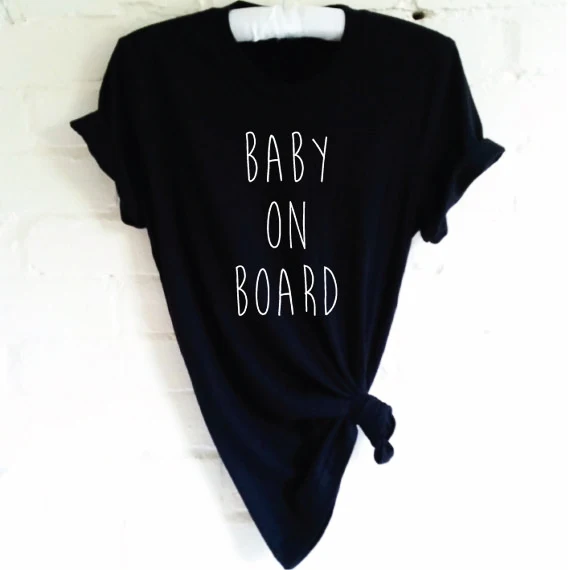 

T-Shirt Pregnancy Announcement Shirt Mum To Be Tees Baby Reveal Women Fashion Slogan Grunge Tumblr Tops Art Shirts Baby on Board