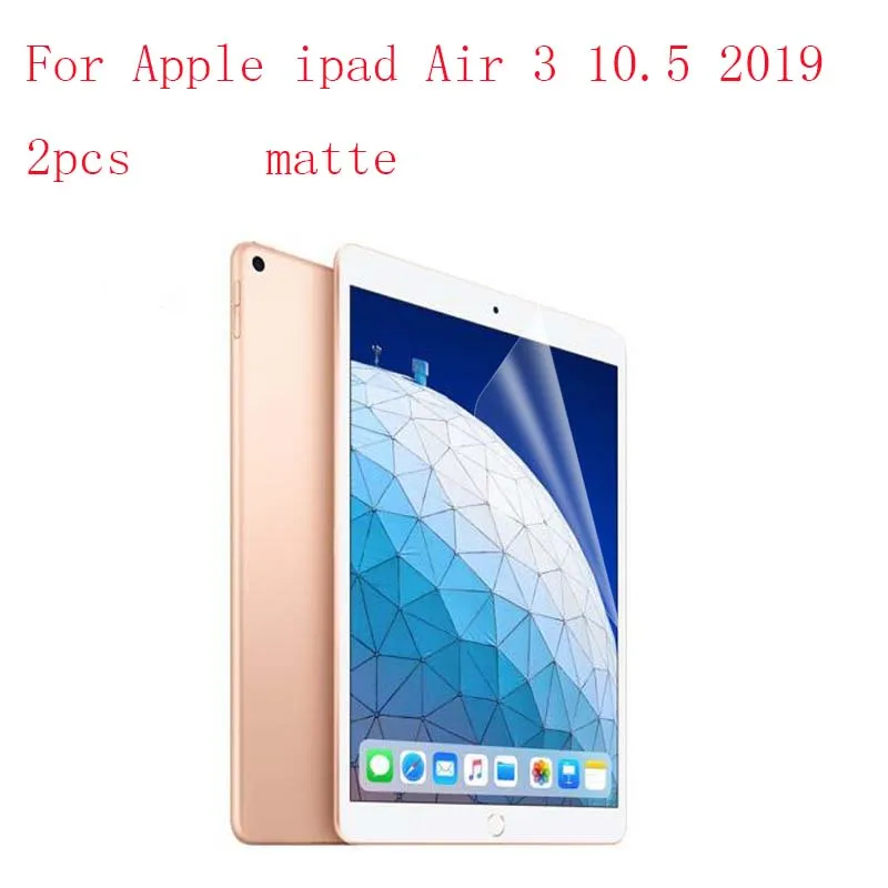

Anti-glare New HD Clear Anti Shatter Screen Protector Film For Apple ipad Air 3 10.5 2019 protective 2pcs in 1 package